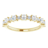 14K Gold Asscher Natural Diamond Anniversary Band – 1/2–1 1/3 CTW - Yellow Gold - view 3