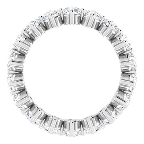 Platinum Round Natural Diamond Eternity Band – 2.8 mm Stones - view 2