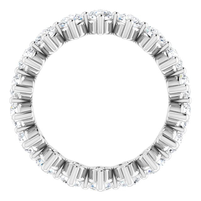 Platinum Round Natural Diamond Eternity Band – 2.8 mm Stones - view 2