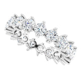 Platinum Round Natural Diamond Eternity Band – 2.8 mm Stones - view 5