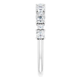 Platinum Asscher Natural Diamond Anniversary Band – 1/2–1 1/3 CTW - view 4