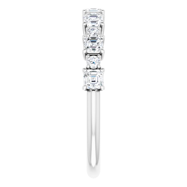 Platinum Asscher Natural Diamond Anniversary Band – 1/2–1 1/3 CTW - view 4
