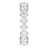 Platinum Round Natural Diamond Eternity Band – 2.8 mm Stones - view 4