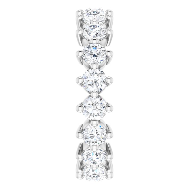 Platinum Round Natural Diamond Eternity Band – 2.8 mm Stones - view 4
