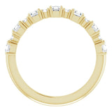 14K Gold Asscher Natural Diamond Anniversary Band – 1/2–1 1/3 CTW - Yellow Gold - view 2
