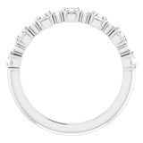 Platinum Asscher Natural Diamond Anniversary Band – 1/2–1 1/3 CTW - view 2