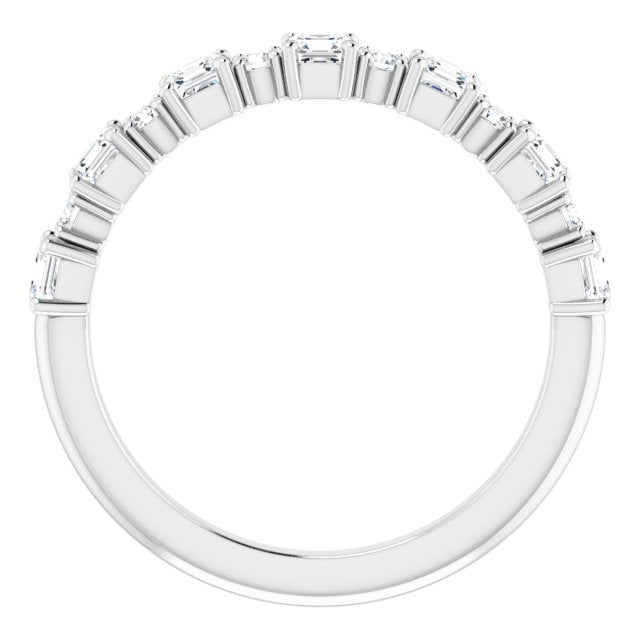 Platinum Asscher Natural Diamond Anniversary Band – 1/2–1 1/3 CTW - view 2