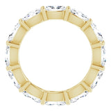 14K Gold Oval Lab-Grown Diamond Eternity Band – 5x3 mm Stones - Yellow Gold - view 2