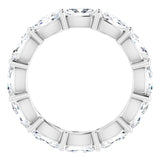 Platinum Oval Lab-Grown Diamond Eternity Band – 5x3 mm Stones - view 2