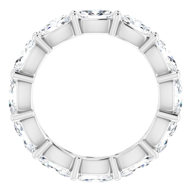Platinum Oval Lab-Grown Diamond Eternity Band – 5x3 mm Stones - view 2