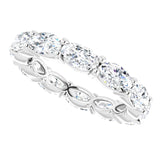 Platinum Oval Lab-Grown Diamond Eternity Band – 5x3 mm Stones - view 5