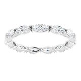 Platinum Marquise Lab-Grown Diamond Eternity Band – 4x2 mm Stones - view 3
