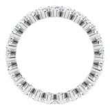 Platinum Round Natural Diamond Eternity Band – 2.25 mm Stones - view 2