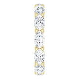 14K Gold Oval Lab-Grown Diamond Eternity Band – 5x3 mm Stones - Yellow Gold - view 4