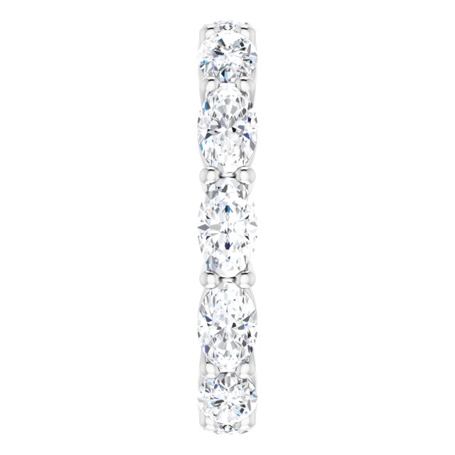 Platinum Oval Lab-Grown Diamond Eternity Band – 5x3 mm Stones - view 4