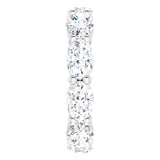 Platinum Oval Lab-Grown Diamond Eternity Band – 6x4 mm Stones - view 4