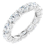 Platinum Oval Lab-Grown Diamond Eternity Band – 5x3 mm Stones