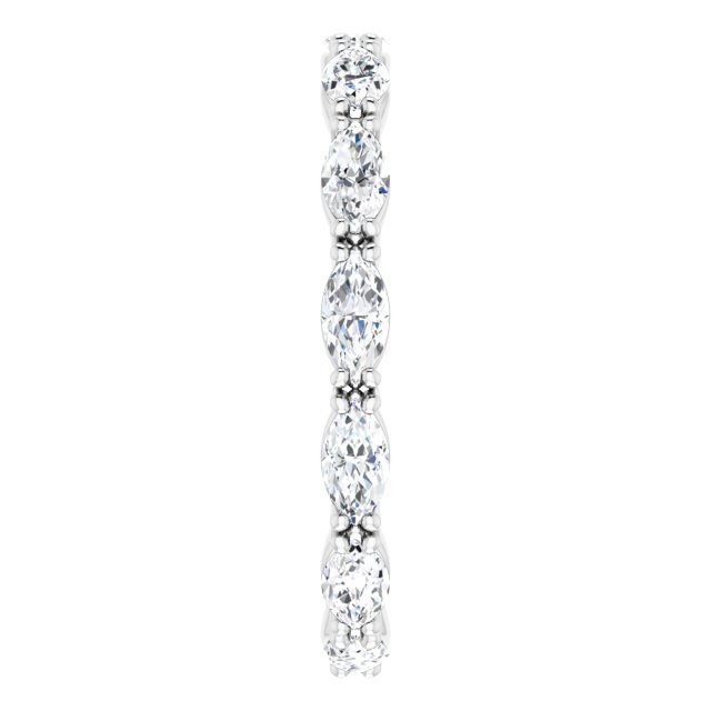 Platinum Marquise Lab-Grown Diamond Eternity Band – 4x2 mm Stones - view 4