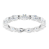 Platinum Marquise Lab-Grown Diamond Eternity Band – 4.3x2.25 mm Stones - view 3