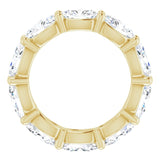 14K Gold Oval Lab-Grown Diamond Eternity Band – 6x4 mm Stones - Yellow Gold - view 2