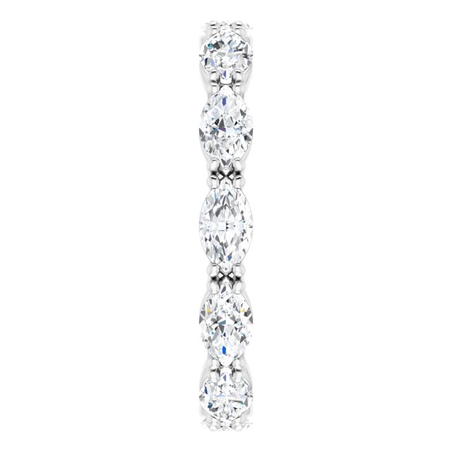 Platinum Marquise Natural Diamond Eternity Band – 4.5x2.5 mm Stones - view 4