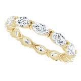 14K Gold Marquise Lab-Grown Diamond Eternity Band – 4.5x2.5 mm Stones - Yellow Gold - view 5