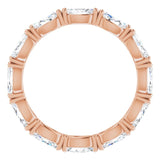 14K Gold Marquise Natural Diamond Eternity Band – 4.5x2.5 mm Stones - Rose Gold - view 2