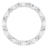 Platinum Marquise Natural Diamond Eternity Band – 4.5x2.5 mm Stones - view 2