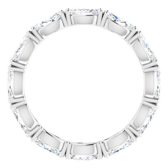 Platinum Marquise Natural Diamond Eternity Band – 4.5x2.5 mm Stones - view 2