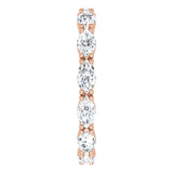 14K Gold Marquise Lab-Grown Diamond Eternity Band – 4.3x2.25 mm Stones - Rose Gold - view 4