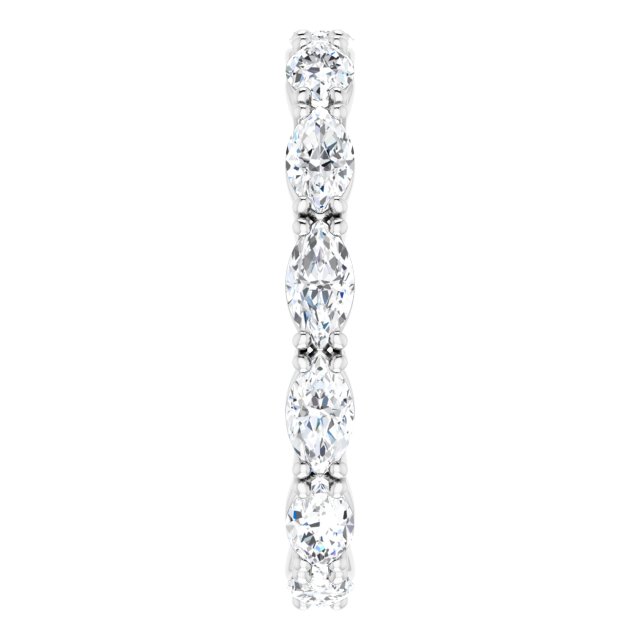 Platinum Marquise Lab-Grown Diamond Eternity Band – 4.3x2.25 mm Stones - view 4