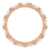 14K Gold Marquise Lab-Grown Diamond Eternity Band – 4.3x2.25 mm Stones - Rose Gold - view 2