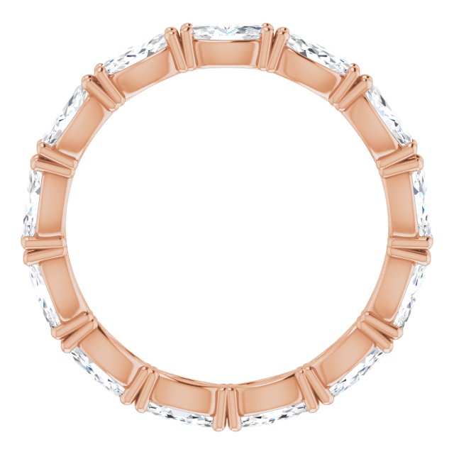 14K Gold Marquise Lab-Grown Diamond Eternity Band – 4.3x2.25 mm Stones - Rose Gold - view 2