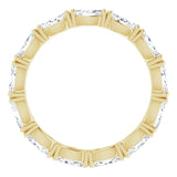 14K Gold Marquise Lab-Grown Diamond Eternity Band – 4.3x2.25 mm Stones - Yellow Gold - view 2
