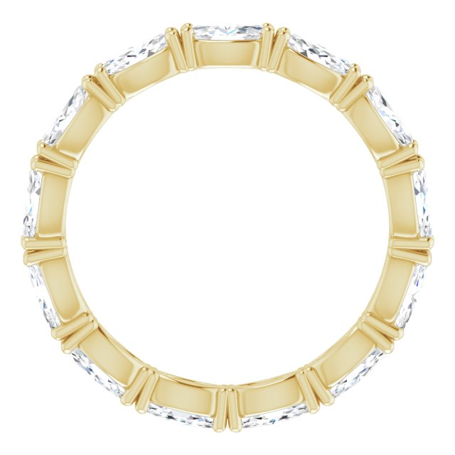 14K Gold Marquise Lab-Grown Diamond Eternity Band – 4.3x2.25 mm Stones - Yellow Gold - view 2