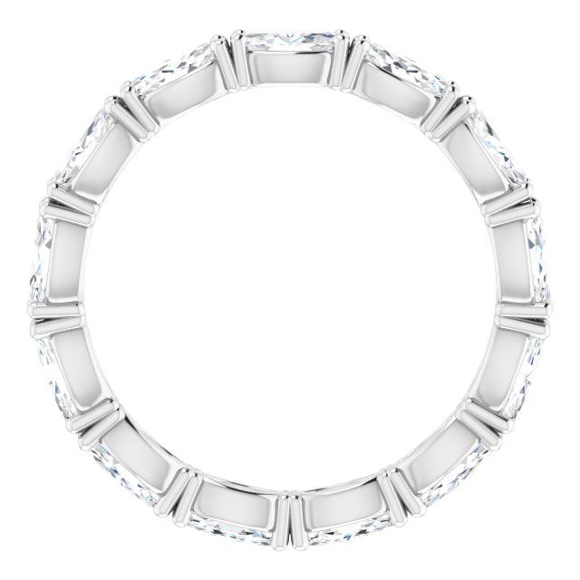 Platinum Marquise Lab-Grown Diamond Eternity Band – 4.3x2.25 mm Stones - view 2
