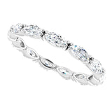 Platinum Marquise Lab-Grown Diamond Eternity Band – 4x2 mm Stones - view 5