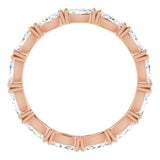 14K Gold Marquise Lab-Grown Diamond Eternity Band – 4x2 mm Stones - Rose Gold - view 2
