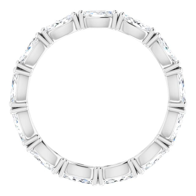 Platinum Marquise Lab-Grown Diamond Eternity Band – 4x2 mm Stones - view 2