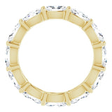 14K Gold Oval Lab-Grown Diamond Eternity Band – 5x3 mm Stones - Yellow Gold - view 2