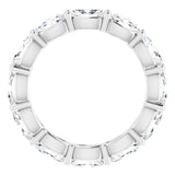 Platinum Oval Lab-Grown Diamond Eternity Band – 5x3 mm Stones - view 2