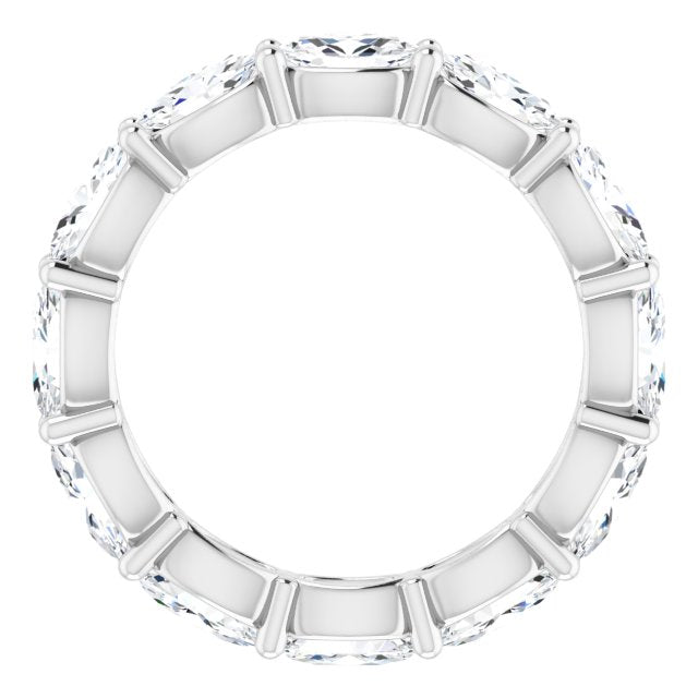Platinum Oval Lab-Grown Diamond Eternity Band – 5x3 mm Stones - view 2