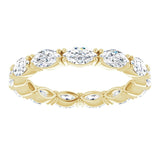 14K Gold Marquise Lab-Grown Diamond Eternity Band – 4.5x2.5 mm Stones - Yellow Gold - view 3