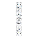 Platinum Oval Natural Diamond Eternity Band – 6x4 mm Stones - view 4