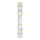 14K Gold Oval Lab-Grown Diamond Eternity Band – 5x3 mm Stones - Yellow Gold - view 4