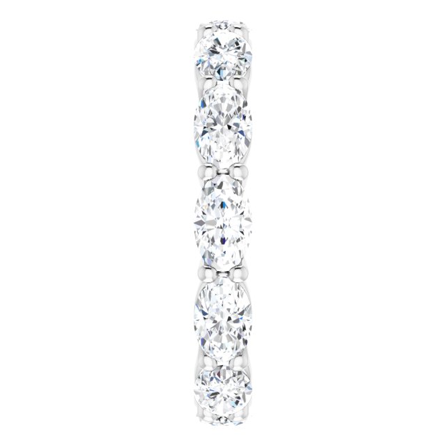 Platinum Oval Lab-Grown Diamond Eternity Band – 5x3 mm Stones - view 4