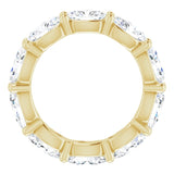 14K Gold Oval Lab-Grown Diamond Eternity Band – 6x4 mm Stones - Yellow Gold - view 2
