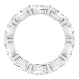 Platinum Oval Lab-Grown Diamond Eternity Band – 6x4 mm Stones - view 2