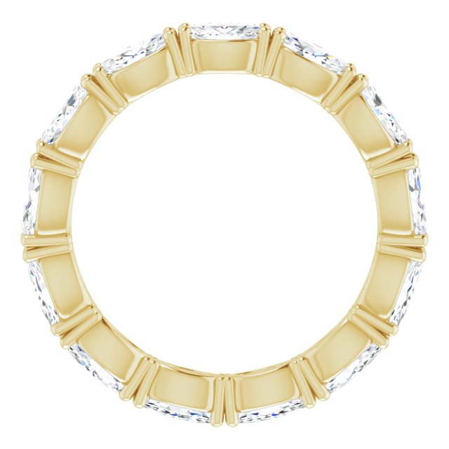 14K Gold Marquise Lab-Grown Diamond Eternity Band – 4.5x2.5 mm Stones - Yellow Gold - view 2