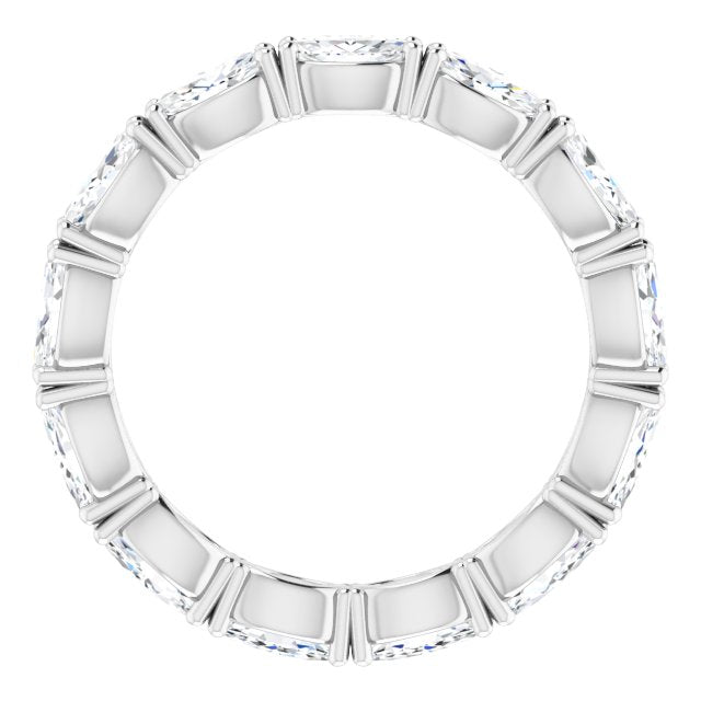 Platinum Marquise Natural Diamond Eternity Band – 4.5x2.5 mm Stones - view 2
